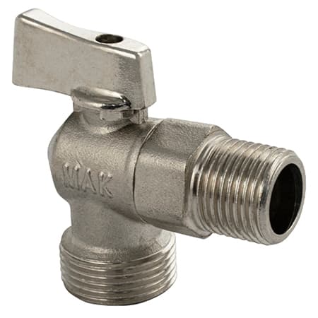 МАК - Кран универсальный, угловой, шаровый, под ключ 1/2"х3/4" Санакс 098