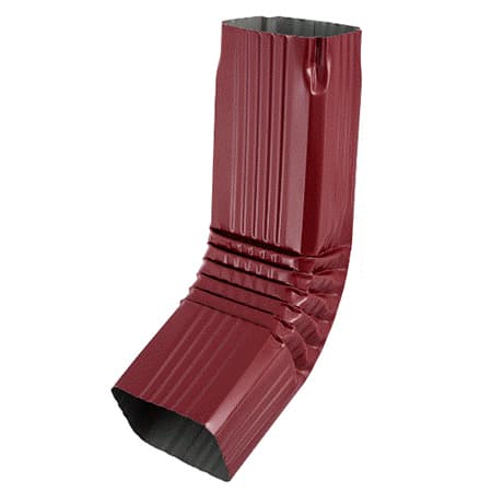Колено трубы гофрированное Vortex Lite 76х102 мм PE RAL 3005 красное вино GRL