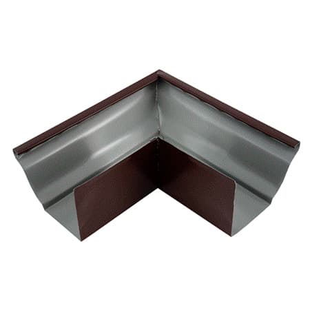Угол желоба внешний Vortex Lite 130мм RAL 8017 шоколад GRL