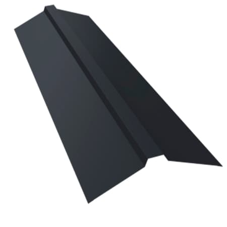 Планка конька прямоугольного 115х30х115 0,45 RAL 7024 мокрый асфальт GRL