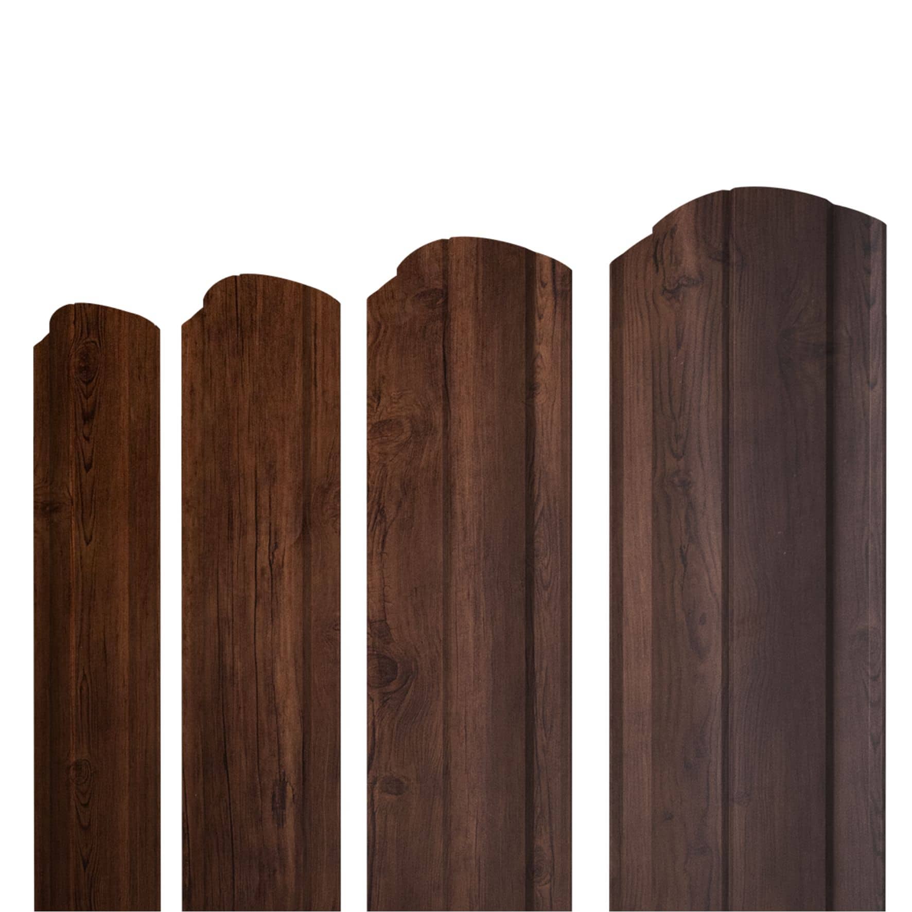 Штакетник Круглый фигурный 0,45 Print Premium Cherry Wood Fresh TwinColor (1,5 м)