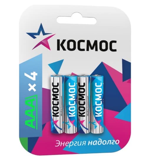 Элемент питания алкалиновый LR LR03 BP-4 (блист.4шт) Космос KOCLR034BL_classic RS