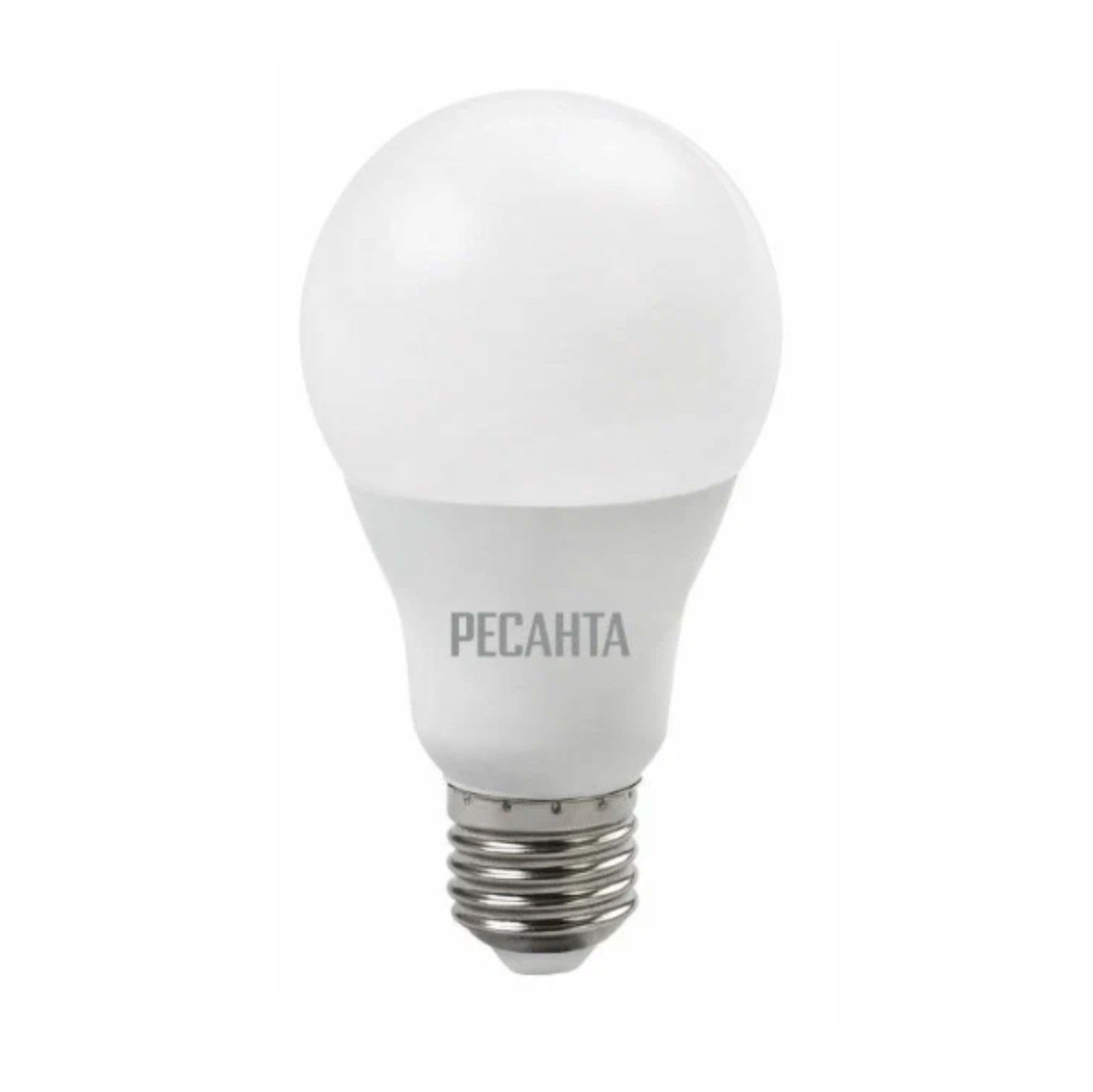 Лампа светодиодная LL-R-A65-15W-230-3K-E27 (груша, 15Вт, тепл., Е27) Ресанта