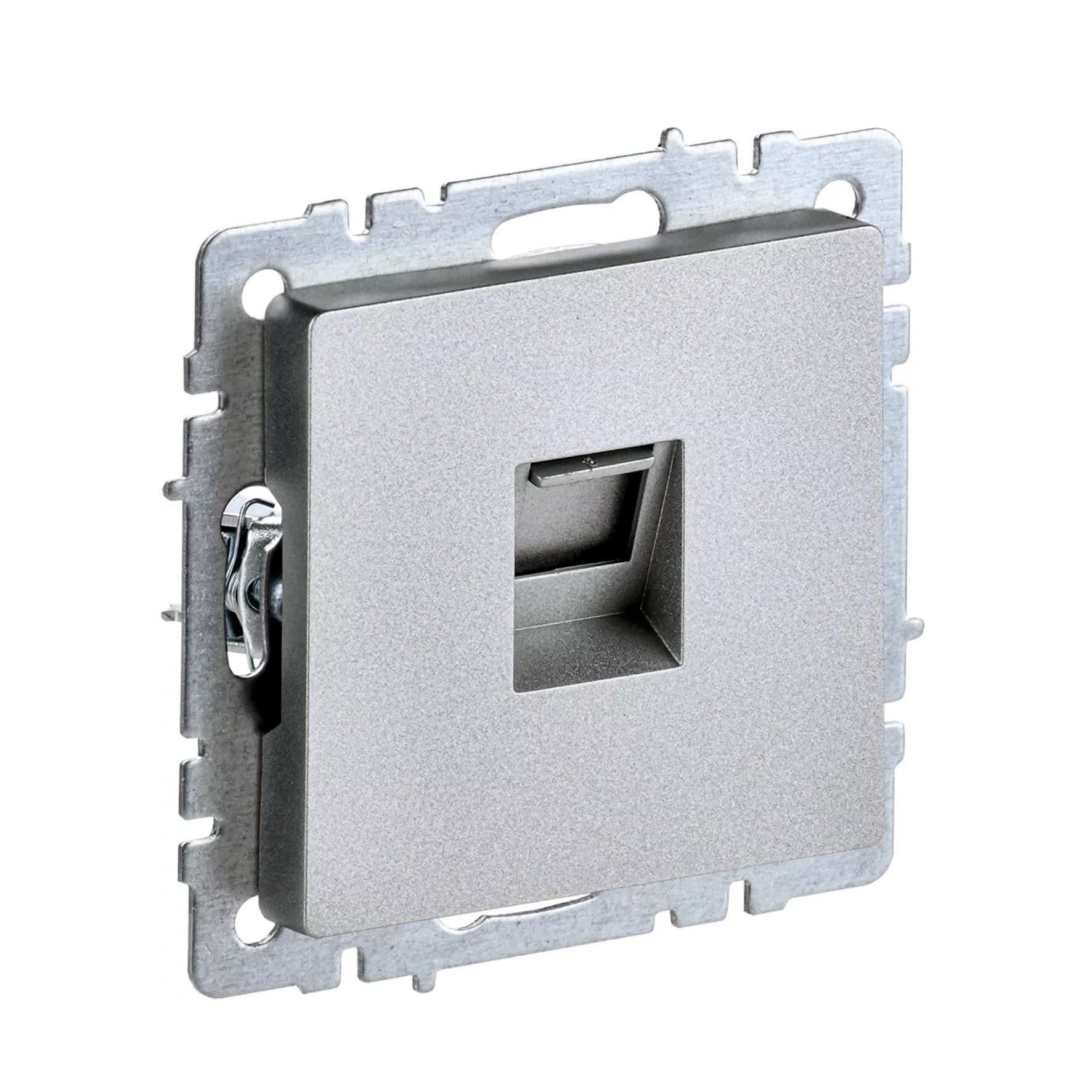 Розетка компьютерная СП RJ45 кат.5E BRITE РК10-БрА алюм. ІЕК BR-K10-1-K47