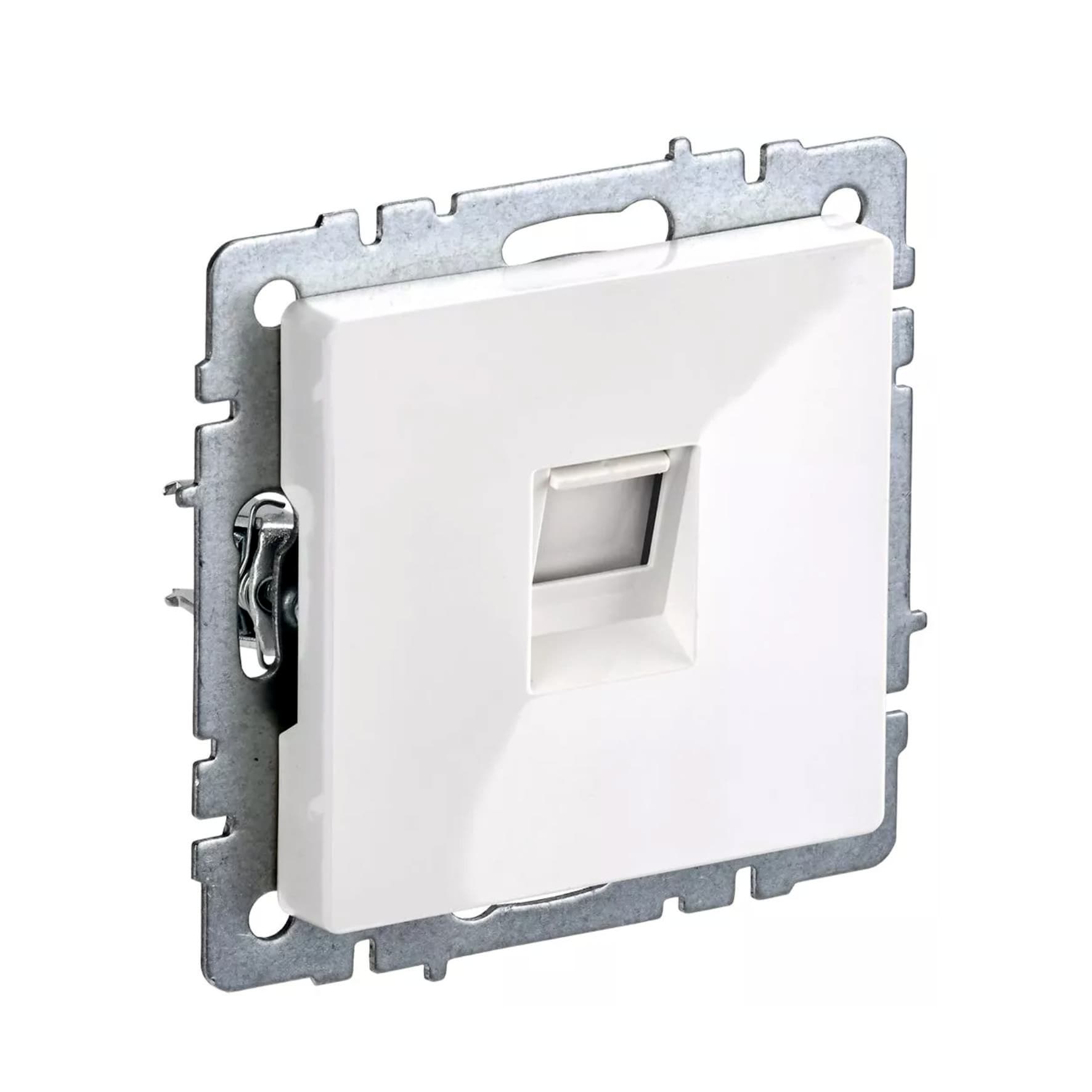 Розетка компьютерная СП RJ45 кат.5E BRITE РК10-БрБ бел. ІЕК BR-K10-1-K01