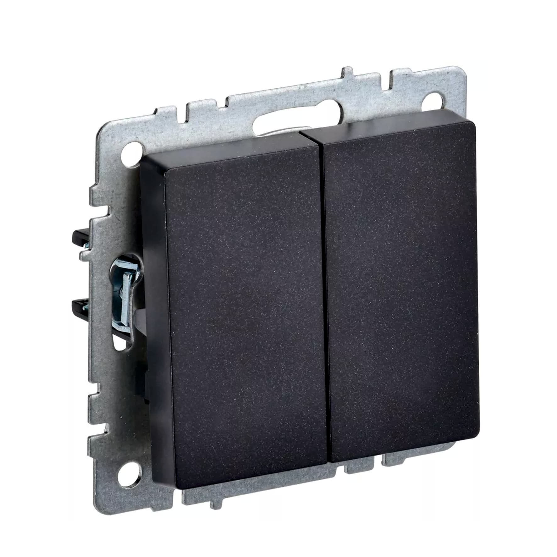 Выключатель проходной 2-кл. СП BRITE BC10-2-6-БрЧ 10А черн. ІЕК BR-V22-0-10-K02