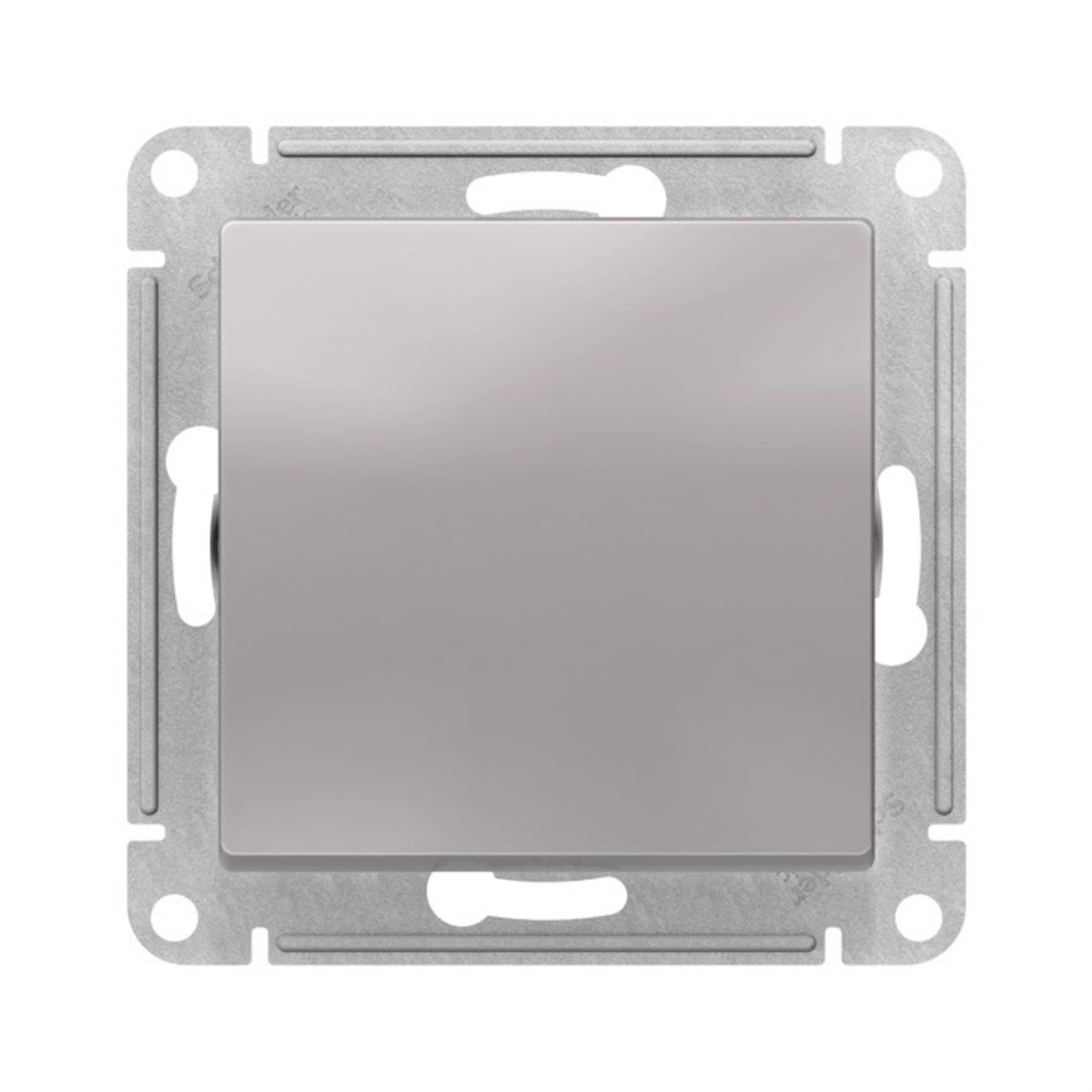 Выключатель 1-кл. СП AtlasDesign 10А IP20 (сх. 1) 10AX механизм алюм. SE ATN000311