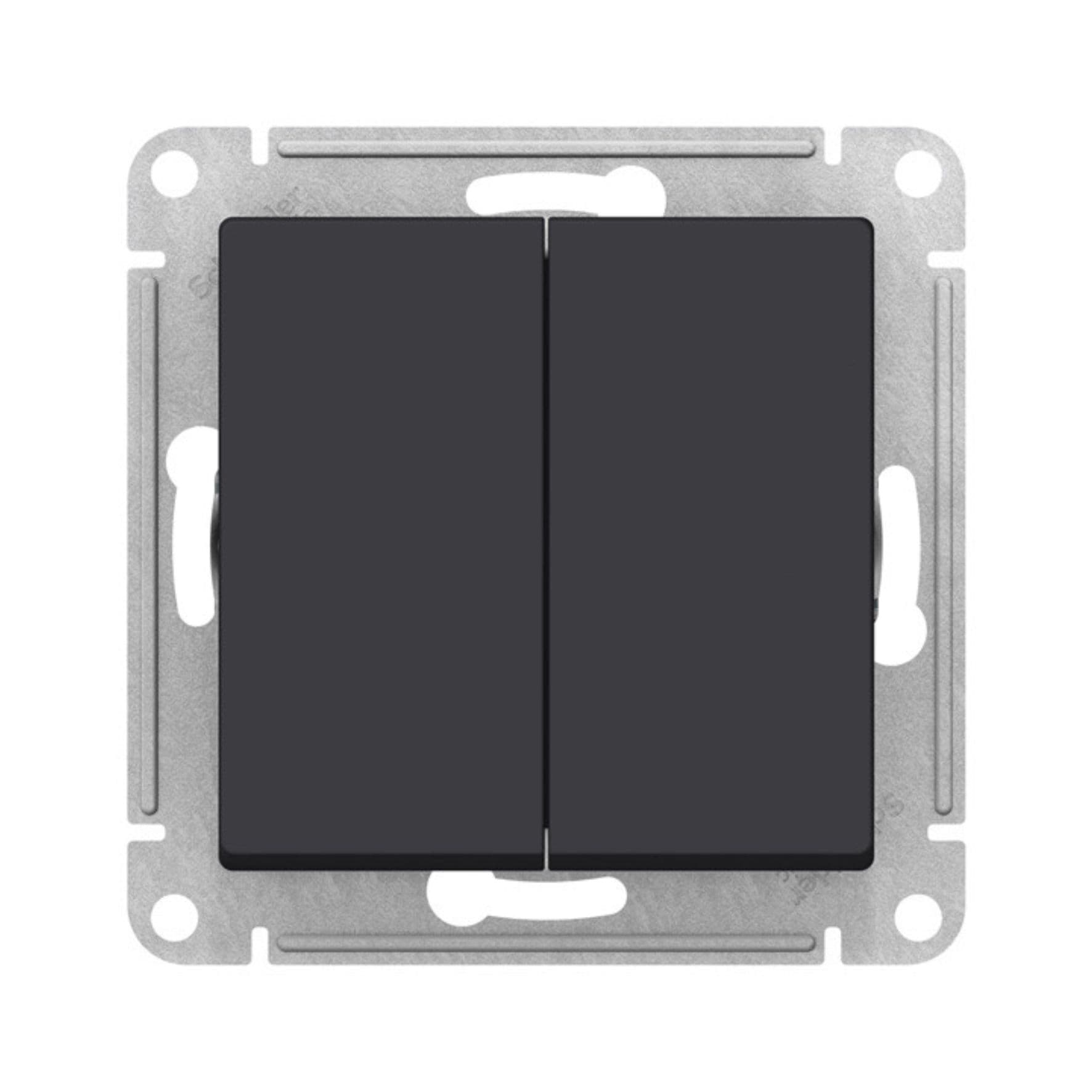 Выключатель 2-кл. СП AtlasDesign 10А IP20 (сх. 5) 10AX механизм карбон SE ATN001051