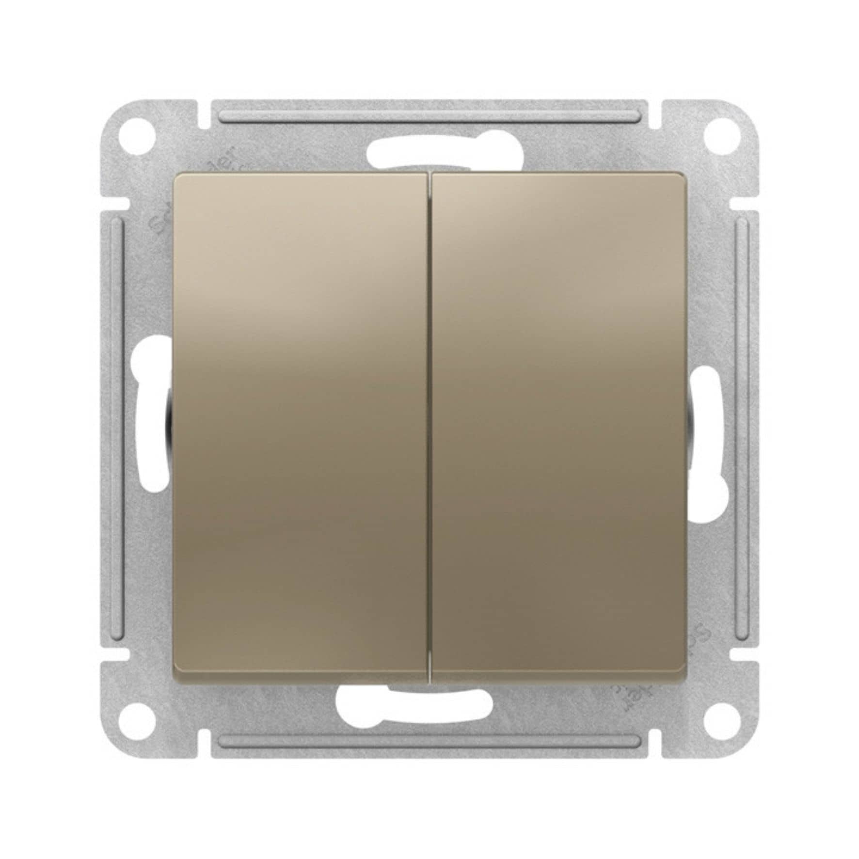 Выключатель 2-кл. СП AtlasDesign 10А IP20 (сх. 5) 10AX механизм шампань SE ATN000551