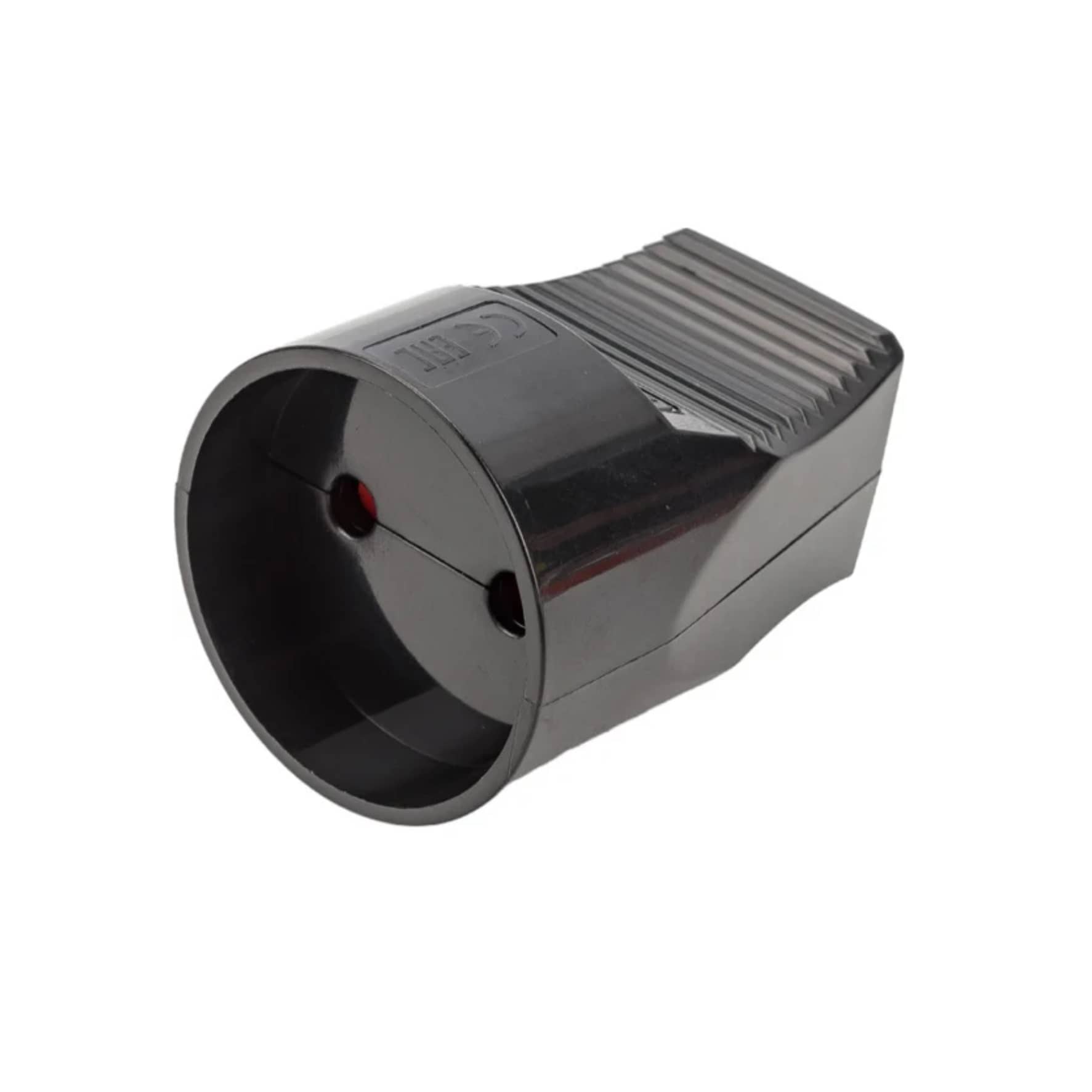 Кабельная розетка 2П б/з с з/ш 10А 250B черная TDM