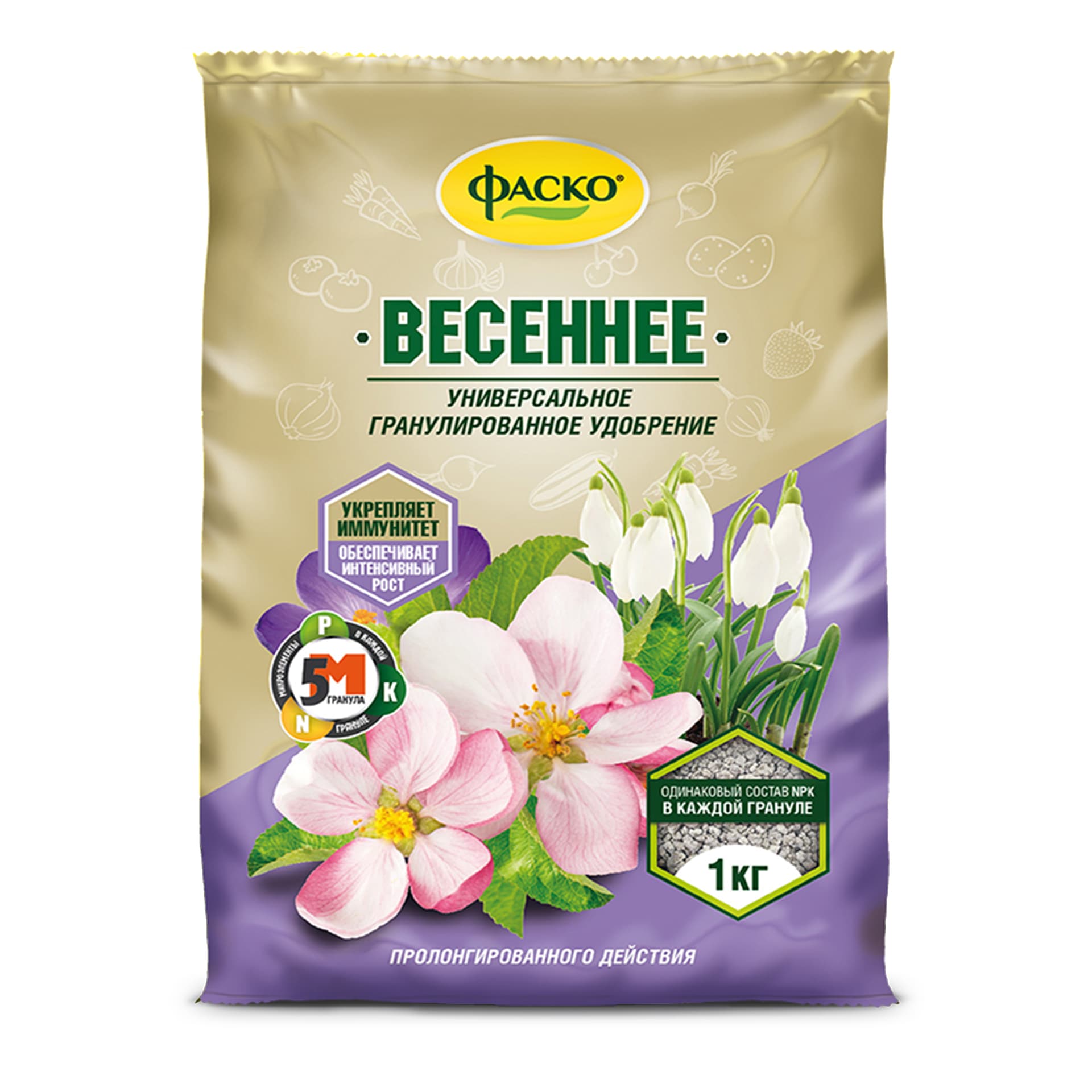 Удобрение сухое Фаско 5М минеральное Весна гранулированное 1 кг