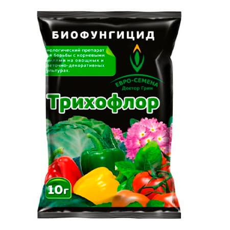 Фунгицид ЕВРО СЕМЕНА® Трихофлор БИО для всех культур от корневой гнили 10г