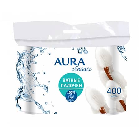 Ватные палочки Aura 400шт