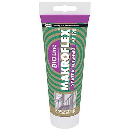 Монтажный клей Makroflex BioLine MF190 Ультрасильный 185г. (прозрачный) 1876779/2670486