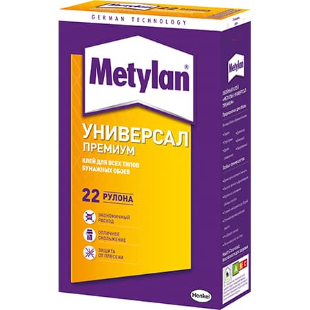 Клей для всех видов бумажных обоев Metylan Универсал Премиум 500г. 1035161