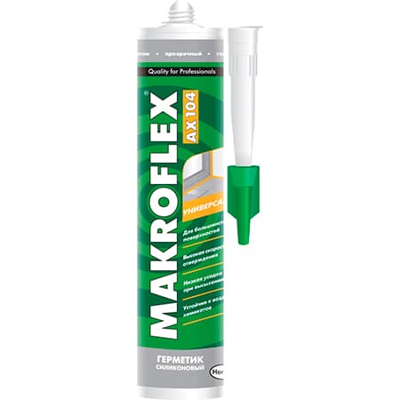 Герметик Makroflex AX104 силиконовый Универсальный 290мл (прозрачный) 2670539