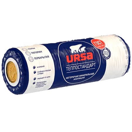 Утеплитель URSA Теплостандарт МИНИ 50х610х6560 (Уп. - 2шт/8м2/0,4м3)