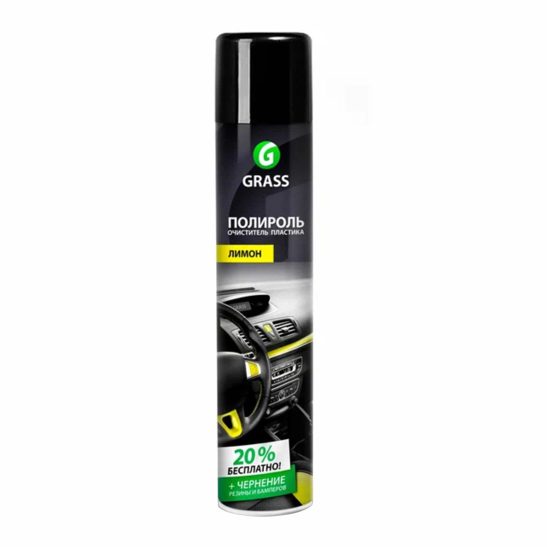 Полироль пластика, аэрозоль, лимон, Dashboard Cleaner, 0,75л (арт. 120107-1)