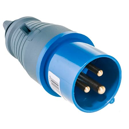 Вилка эл. каб. 16А 2P+PE 16А 220В IP44 ССИ-013 IEK PSR01-016-3 RS