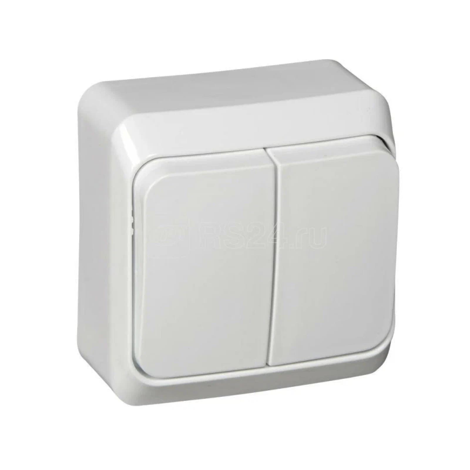 Выключатель 2кл о/у белый IP20 Этюд Systeme Electric (1/25/200)