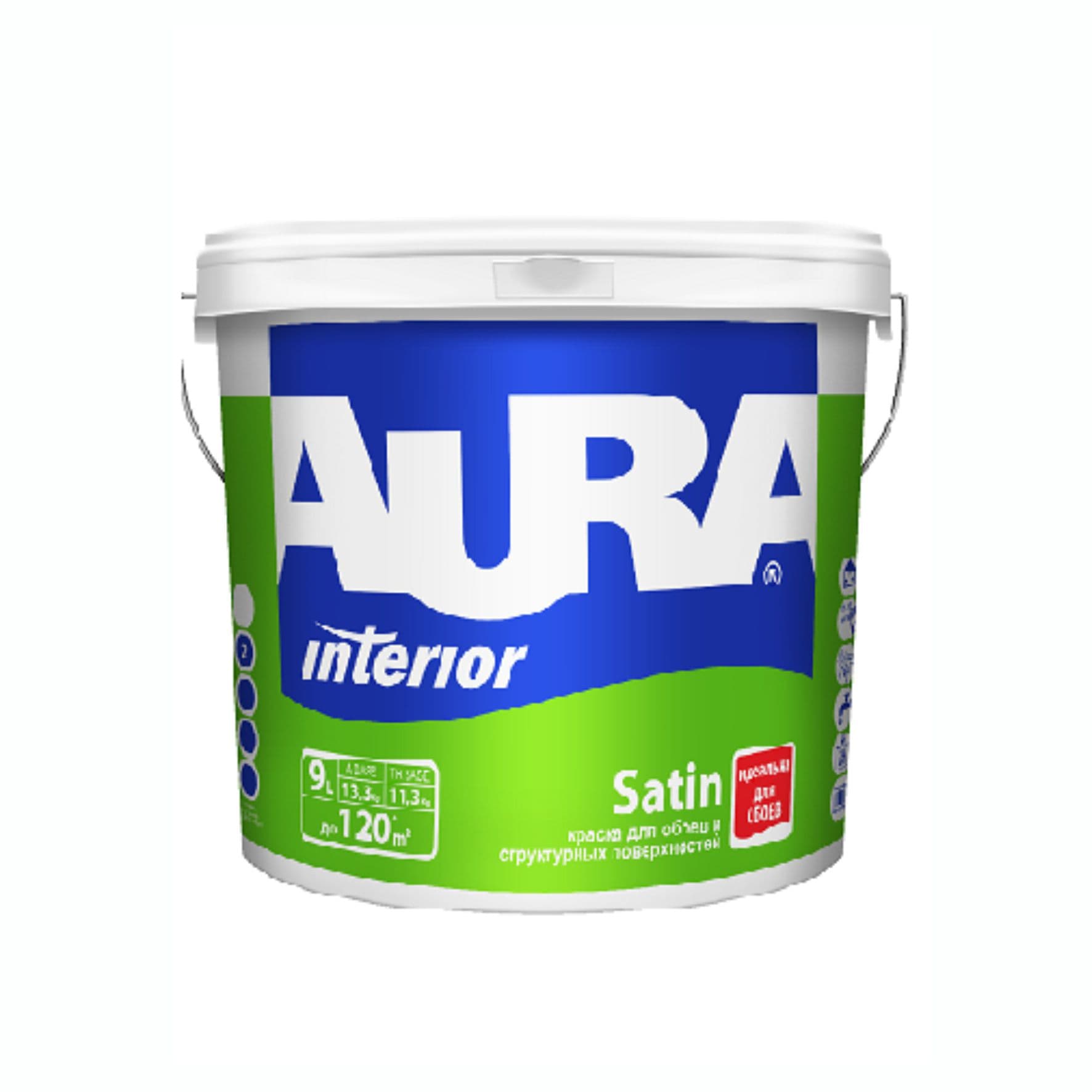 Краска для всех типов обоев Aura Satin 9л/44