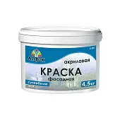 Краска в/д фасадная супербелая "ЛАТЕК" 4,5кг. Л 301
