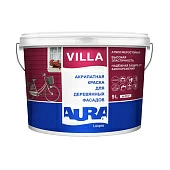 Краска фасадная полуматовая атмосферостойкая для дерева Aura Luxpro Villa 9л.