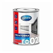Грунтовка антикоррозионная Lazurit для наружных и внутренних работ 1кг серая ГФ-021/14