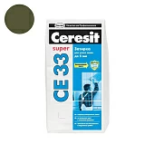 Затирка Ceresit CE-33 (оливковый 73) для узких швов 2-5мм с противогрибковым эффектом 2кг