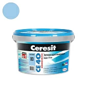 Затирка Ceresit CE-40 (небесный 80) для широких швов до 10мм водоотталкивающая 2кг