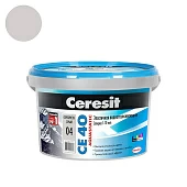 Затирка Ceresit CE-40 (серебристо-серый 04) для широких швов до 10мм водоотталкивающая 2кг