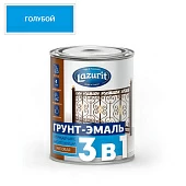Грунт-эмаль по ржавчине 3 в 1 Lazurit Ral5012 голубой 0,9кг