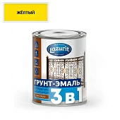 Грунт-эмаль по ржавчине 3 в 1 Lazurit Ral1023 желтый 0,9кг