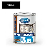 Грунт-эмаль по ржавчине 3 в 1 Lazurit Ral9005 черный 1,9кг