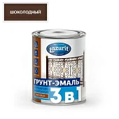 Грунт-эмаль по ржавчине 3 в 1 Lazurit Ral8017 шоколадный 0,9кг