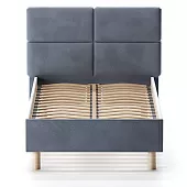 Кровать односпальная Letto серый 90*200