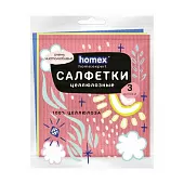 Салфетки из целлюлозы Homex "Очень чистолюбивые" (3шт.) 0054