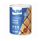 Лазурь для древесины декоративно-защитная Aura Fasad Lazur орех 0,9л AWW011