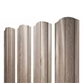 Штакетник Круглый фигурный 0,45 Print Elite White Wood TwinColor (1,5 м)