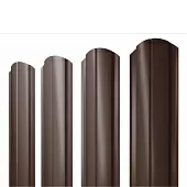 Штакетник Полукруглый Slim фигурный 0,45 PE RAL 8017 шоколад (1,8 м)