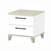 Тумба прикроватная Aurelio 41 белый, блеквуд сатиновый