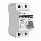 Устройство защитного отключения ВД-100 2P 63А 100мА тип (А) эл-мех EKF PROxima