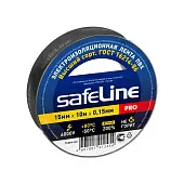 Изолента ПВХ 15мм 10м черная Safeline
