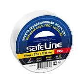 Изолента ПВХ 19мм 20м белая Safeline