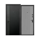 Дверь металлическая 9см Вертикаль Серая 960х2050 R
