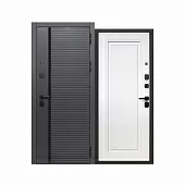 Дверь металлическая 10см Букле Графит - Эмалит белый 860х2050 R
