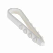 Дюбель-хомут нейлоновый 5-10 круглый белый 100шт Fortisflex