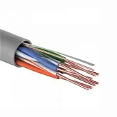 Кабель U/UTP (UTP) 4PR 24AWG CAT5e PVC Indoor информационный витая пара серый (0,48мм медь)
