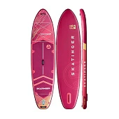 Сапборд (SUP-доска) 11.6' Skatinger Prana, с веслом и сиденьем, розовый, 350*89*15 см