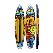 Сапборд (SUP-доска) 11.6' Skatinger Graffitiyellow, с веслом, 350*81*15 см
